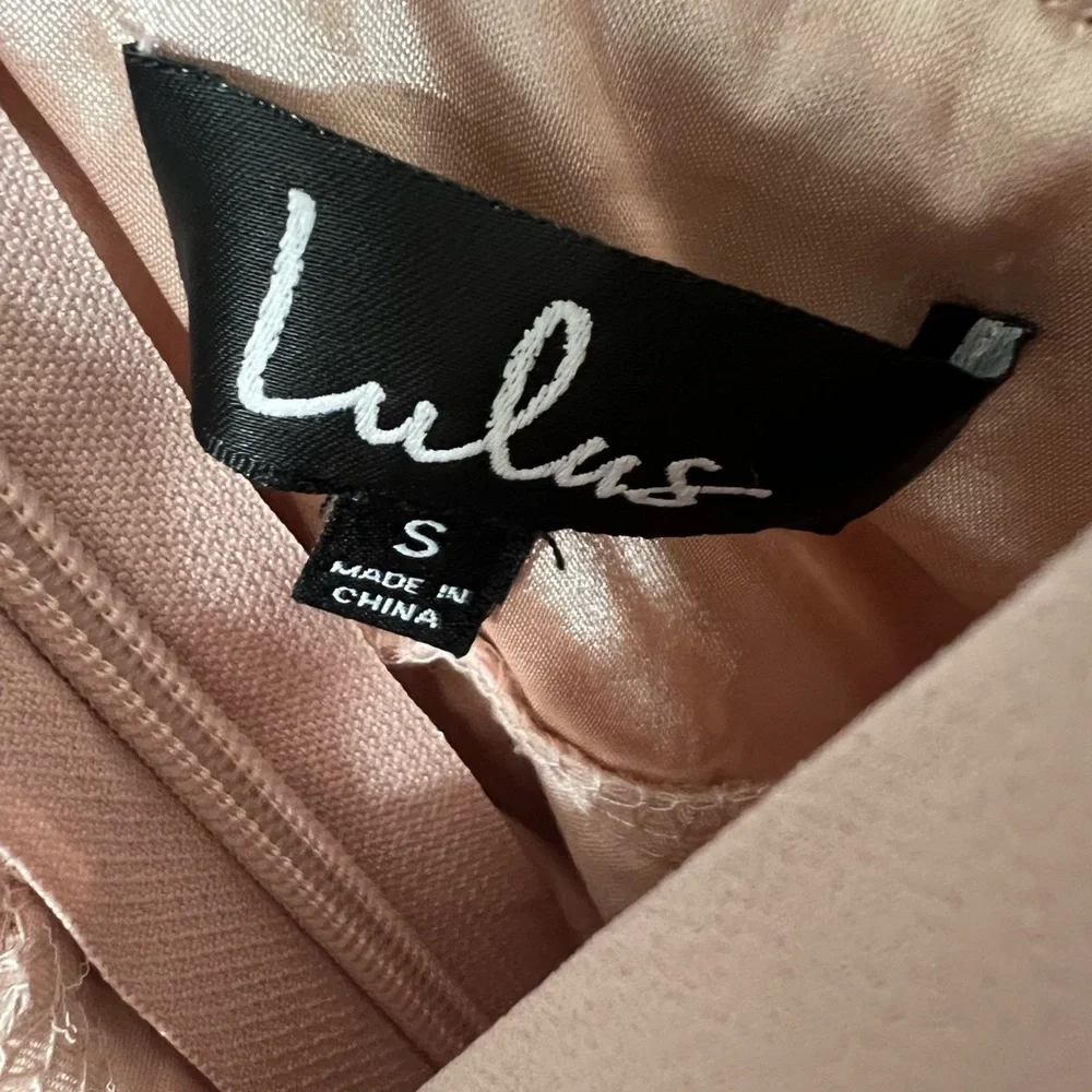 Lulus Carte Blanche Blush Pink Maxi Dress Rope Strap Formal Bridesmaid S - Picture 8 of 15
